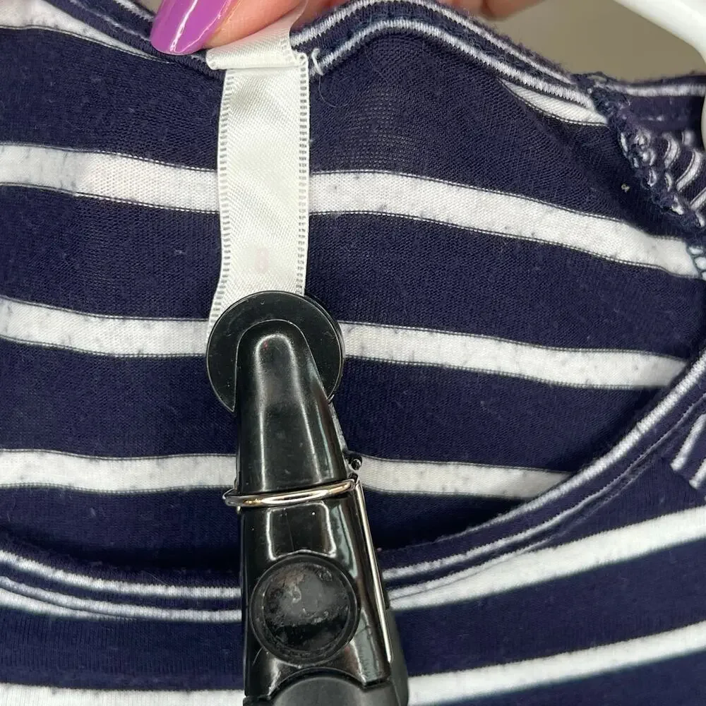 Haani blue & white striped long sleeve swing top Girls size 8
